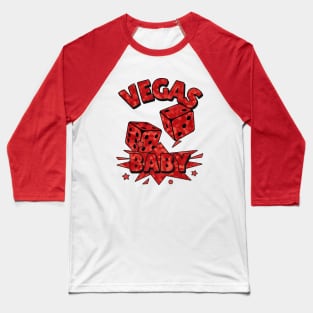 VEGAS Baby Roll The Dice Red Baseball T-Shirt